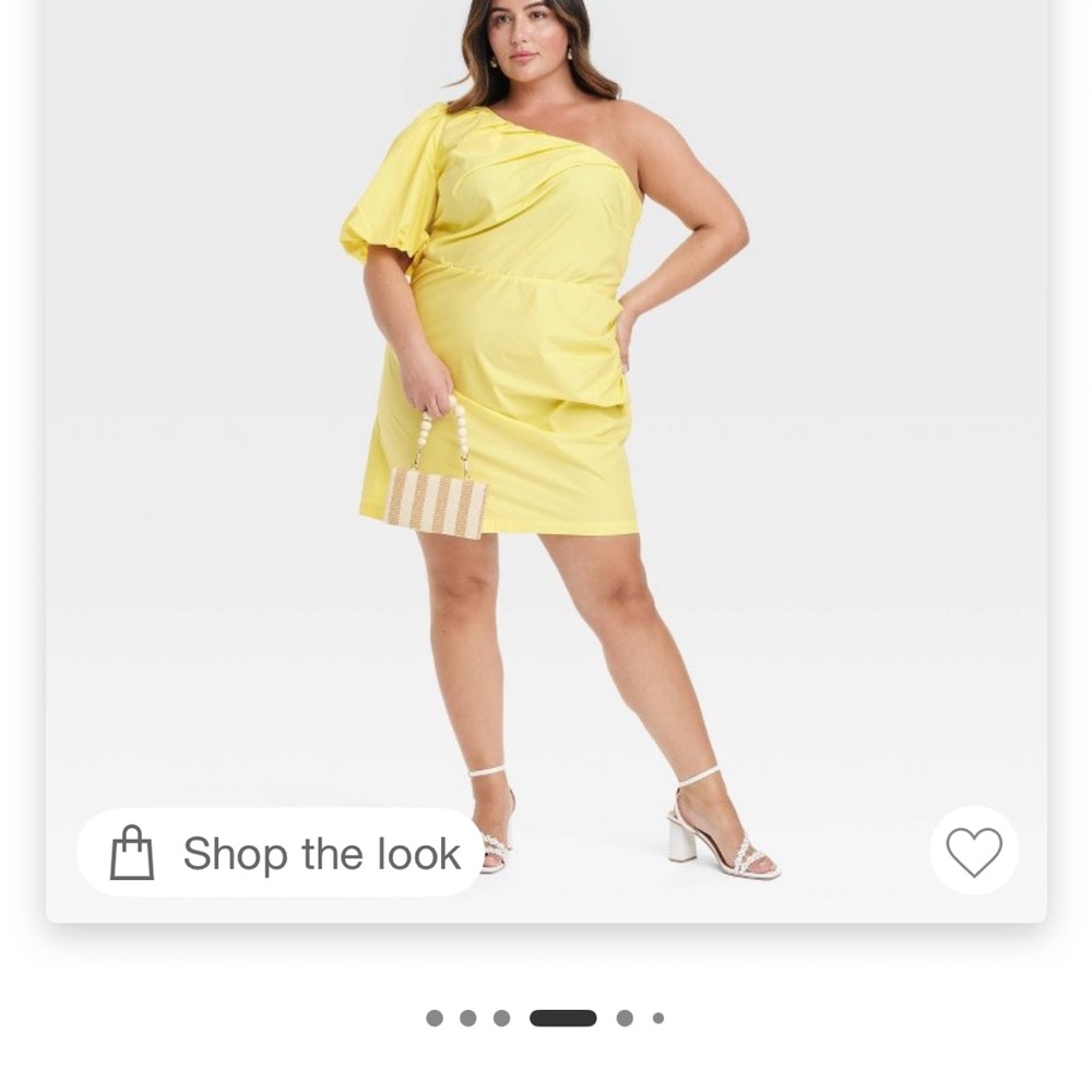 Yellow One-Shoulder Dress
